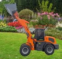 Euro5 EPA4 Articulated Auger/Grass Fork/Widen Cab/Minimum Turning  Radius/Digger Bucket Front Small Mini Wheel Loader