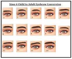 Lilsimsie Faves Pacaplumbobs Maxis Match Eyebrows For Days Hi