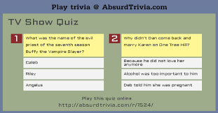 Challenge them to a trivia party! Tv Show Quiz