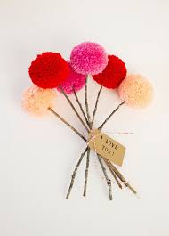 Pom pom crafts flower crafts yarn crafts pom pom diy pom pom garland crafts to sell diy and crafts crafts for kids arts and crafts. Valentine S Day Pom Pom Flower Bouquet By Stephlovesben On Etsy 18 00 Geschenke Basteln Pompoms Basteln Diy Pompons