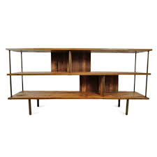 Video game consoles on your shelf seem to be leaking out onto your floor. Retro Teak Bronze Console Shelf Chairish