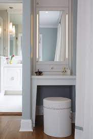 Certain brands come in the shape of a vanity desk with a matching stool to sit on. Built In Dressing Table Design Ideas