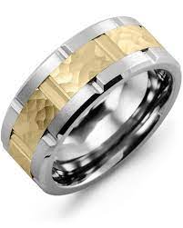 Men S Hammer Grooved Wedding Ring In 2021 Cool Wedding Rings Titanium Wedding Rings Wedding Rings