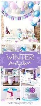 Winter Winter Party Snow Friends Girl S Night Out Catch My Party Winter Wonderland Birthday Party 7th Birthday Party Ideas Winter Party Cakes