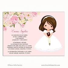 Girl First Communion Invitation Invitacion Primera Comunion Printable 1st Communion Invitation Pink First Holy Communion Invitation Communion Invitations Girl First Communion Invitations Communion Invitations