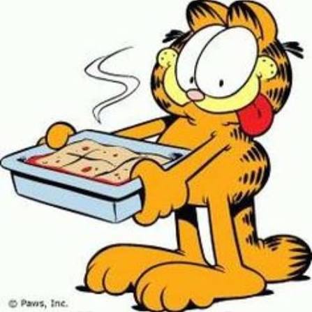 Why is Garfield's favorite food #lasagna ? Guess in the comments! HAPPY NATIONAL LASAGNA DAY!#LasagnaGang #garfield #pasta #carbs #carbsarelife #italianfood #italian #sauce #cheese #mozerella