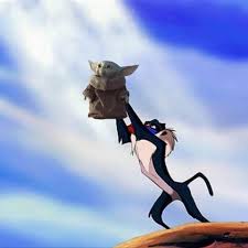 Yoda As A Baby Posing As Simba Rafiki Drawing By Unknown Starwars Thelionking Yoda Meme Yoda Images Star Wars Memes