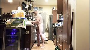 Washing the Dishes Naked with a Hardon: American Gay Amateur Porn
