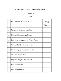 Pdf tinjauan tahap pengetahuan dan amalan gaya hidup sihat dalam. Borang Soal Selidik Kajian Tindakan Tahun 3