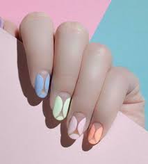 Pastel Symmetry Abstract Nail Art Pastel Nails Designs Pastel Nail Art