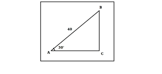 Step 1 the two sides we are using are adjacent (h) and hypotenuse (1000). Abc Is A Right Triangle Right Angled At C If A 30 Degree And Ab 40 Units Find The Remaining Two Sides Brainly In