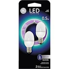 Ge Led 0 5 Watt C7 C Base Night Light Bulb White 2 Pack Led Bulbs Meijer Grocery Pharmacy Home More