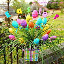 Make your own diy tissue paper poms and hang them with clear fishing line. 29 Cool Diy Outdoor Easter Decorating Ideas Amazing Diy Interior Home Design