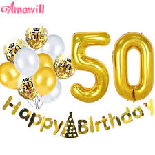 Get the best picsart birthday banner background for picsart & photoshop to design a very attractive professional birthday banner, now making background made easy. Amawil 50th Birthday Party Decorations Happy Birthday Banner 12 Confetti Latex Balloon Adult 50 Years Old Anniversary Supplies Party Diy Decorations Aliexpress