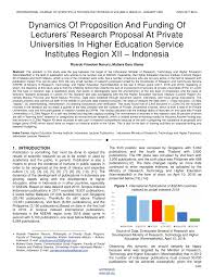 Yang berbeda biasanya di proposal riset disini dicantumkan keterangan mengenai data apa saja yang. Pdf Dynamics Of Proposition And Funding Of Lecturers Research Proposal At Private Universities In Higher Education Service Institutes Region Xii Indonesia