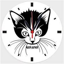 kedi figurlu saat kendin tasarla duvar saati 27cm duvar saati duvar kedi