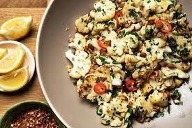 Pan Roasted Roasted Cauliflower Veggie Dishes Vegetable Recipes