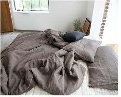 Pure Linen Duvet Cover Set Queen King Brown French Flax Linen Bedding Set Bed Sheets Pillowcases Shams 4pcs Bedsheet Bedding Sets Aliexpress
