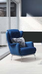 We guarantee the navy chairs for life. Barcelona Navy Blue Fabric Tufted Chair By Alpha Furniture