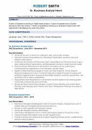 Business Analyst Intern Resume Samples Qwikresume