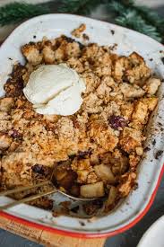 Vegan Baked Apple Crumble With Marzipan Crumbles Recipe Vegan Crumble Vegan Apple Crisp Apple Crumble