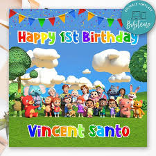 Gigapromo is the website to compare invitation printables. Printable Cocomelon Backdrop Digital File Instant Download Bobotemp 2nd Birthday Party Themes Baby Birthday Invitation Card 1st Birthday Party Themes