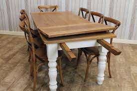 Extending Farmhouse Table With An Oak Top And A Painted Base Rustic Farmhouse Table Farmhouse Table Decor Farmhouse Dining Table
