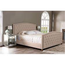 baxton studio jessie modern upholstered nail head trim bed 822 liked on polyvore featuring home furnitu luxury bedroom decor furniture nailhead furniture