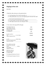 Kids ask questions to learn about their world and how things work. Weather Singing In The Rain Song English Esl Worksheets For Distance Learning And Physical Classrooms