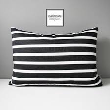 Black And White Striped Outdoor Fabric Black White Outdoor Pillow Cover Decorative Striped Pillow Cover Modern Pillow Cover Sunbrella Cushion Cover Tuxedo Stripe Mazizmuse Outdoor Pillow Covers Striped Outdoor Pillow Pillow Covers