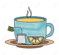 Moreover some techniques to cre. Tea Cup Hot With Lemon Leaves Bag On Dish Vector Illustration Royalty Free Cliparts Vectors And Stock Illustration Image 102490951