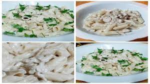 طريقة عمل مكرونة بصوص ألفريدو الصوص الابيض بالدجاج pasta with chicken feta cheese food feta