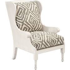 Anders Coastal Beige Pattern White Wash Wing Chair 1 716 Liked On Polyvore Featuring Home Furniture Chairs Acc Wing Chair Upholstered Chairs Shop Chair