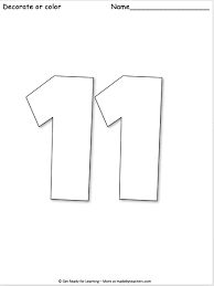 Get your free printable numbers coloring pages at allkidsnetwork.com. Giant Number 11 Coloring Page Made By Teachers