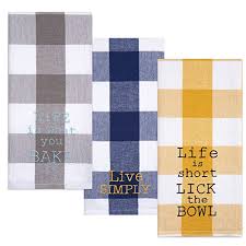 Kitchen dish towels 28x28 flour sack towel white cloth 100% pure cotton 12 pack. Sticky Toffee Cotton Flour Sack Kitchen Towels Embroidered Baking Theme Yellow Tan And Blue 3 Pack 28 In X 29 In Walmart Canada