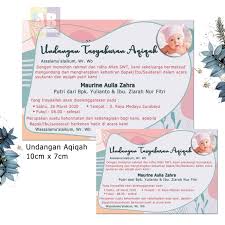 Tapi pindah rumahnya bukan karena kena gusur lho. Jual Kartu Undangan Aqiqah Tasyakuran Undangan Syukuran Murah 1 Kota Surabaya Ab Home Store Tokopedia