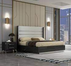 Whiteline Bq1618gryn Los Angeles Series 2 Piece Bedroom Set Simple Bedroom Simple Bedroom Design Bedroom Layouts