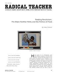 From its beginnings as a local, community organization with a handful of members, it expanded into a this book chapter is available at scholarlycommons: Pdf Feeding Revolution The Black Panther Party And The Politics Of Food