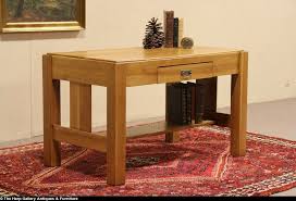 Arts Crafts Mission Oak 1905 Antique Library Table Writing Desk Signed Joerns Furniture Library Table Home Decor