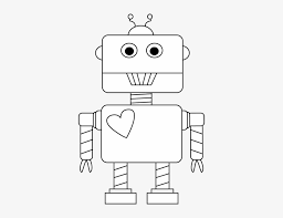 Robot png & psd images with full transparency. Robot Clipart Heart Robot Black And White 366x550 Png Download Pngkit