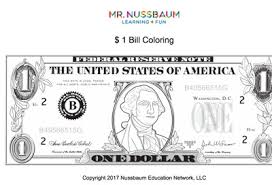 This five dollar bill outline back (coloring page) clipart is great to illustrate your teaching materials. Mr Nussbaum Alexander Hamilton 10 Bill Coloring
