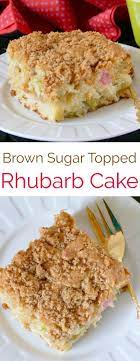 Brown Sugar Topped Rhubarb Cake Recipe Recipe Rhubarb Cake Recipes Rhubarb Cake Rhubarb Recipes