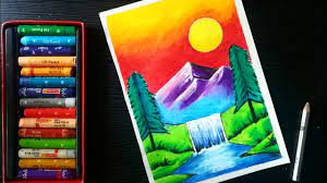 Sunset Waterfall Scenery Oil Pastel Drawing Oil Pastel Landscape Drawing Youtube Oil Pastel Landscape Oil Pastel Drawings Oil Pastel Art Simple landscape scenery drawing for beginners | easy waterfall scenery drawing with color this topics included how to draw moonlight waterfall scenery with oil pastel. sunset waterfall scenery oil pastel