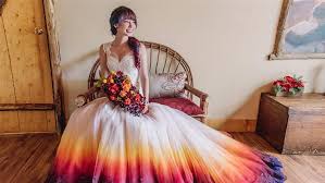 dip d colorful wedding dresses are