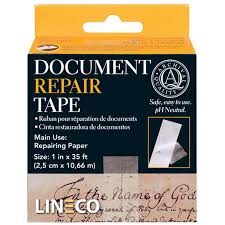 Amazon.com: Lineco Self-Adhesive Document Repair Tape, 1" by 35',  Transparent 1"X35' : Office Products