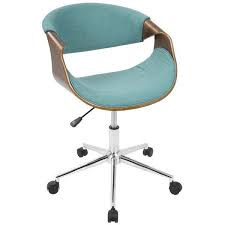 Curvo Mid Century Modern Office Chair In Walnut Wood And Woven Fabric Mid Century Modern Office Chair Modern Office Chair Mid Century Modern Office