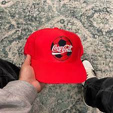 Vintage Vintage Coca Cola Soccer Football Snapback Hat Cap Red | Grailed