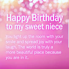 Happy Birthday Wishes For A Sweet Lady Happiest Of Birthdays To My Beautiful Niece Jasmine You Have Grown Into A Beautiful Young Lady Inside An Happy Birthday Niece Niece Birthday Birthday Wishes