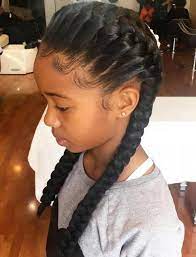 Begin french braiding the sides of her face, then transition them into two pigtail plaits. Pin On Au Natural
