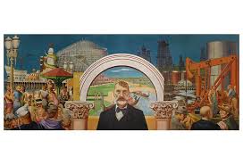 Framed The Real Abbot Kinney And His Venice Of America Los Angeles Magazine Office Mural Abbot Kinney Venice
